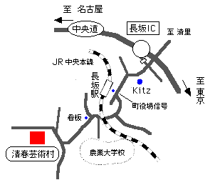 清春芸術村への地図